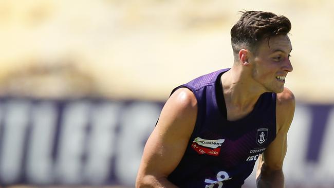 Fremantle defender Ethan Hughes. Picture: Will Russell/Getty