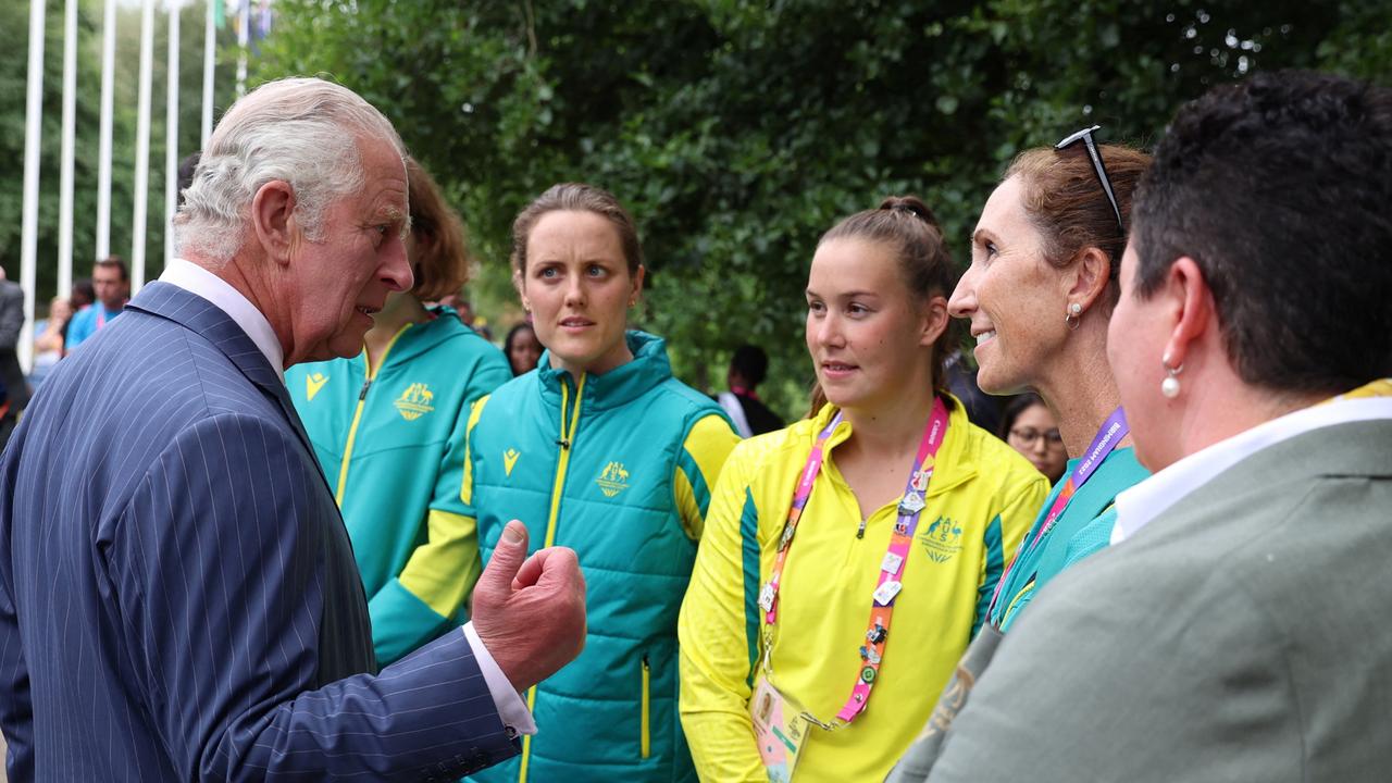 Prince Charles, Prince of Wales meets with athletes and members of the team from Australia