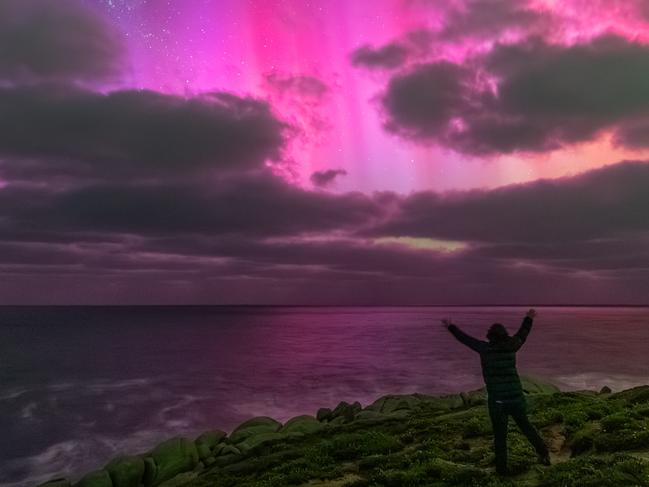 Aurora Australis from Freeman Lookout at Port Elliot, 11th October 2024 . Picture: Photography by Nikki