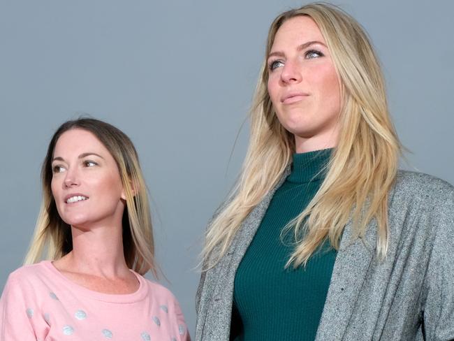 Lindsay Wallace and Kate Simpson are among dozens of women who say they were ripped off when their employer short-changed them on their superannuation payments. Picture: Mark Wilson