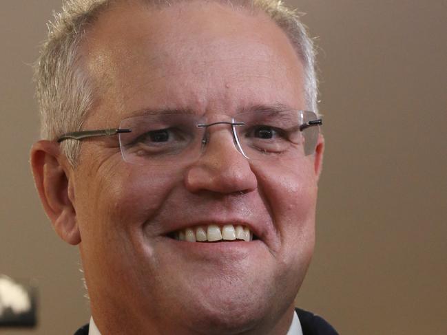 Australian Prime Minister Scott Morrison announces the government's climate package at a function in Melbourne, Monday, February 25, 2019. (AAP Image/David Crosling) NO ARCHIVING