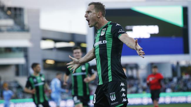 Besart Berisha scored for Western United. Picture: Alan Barber