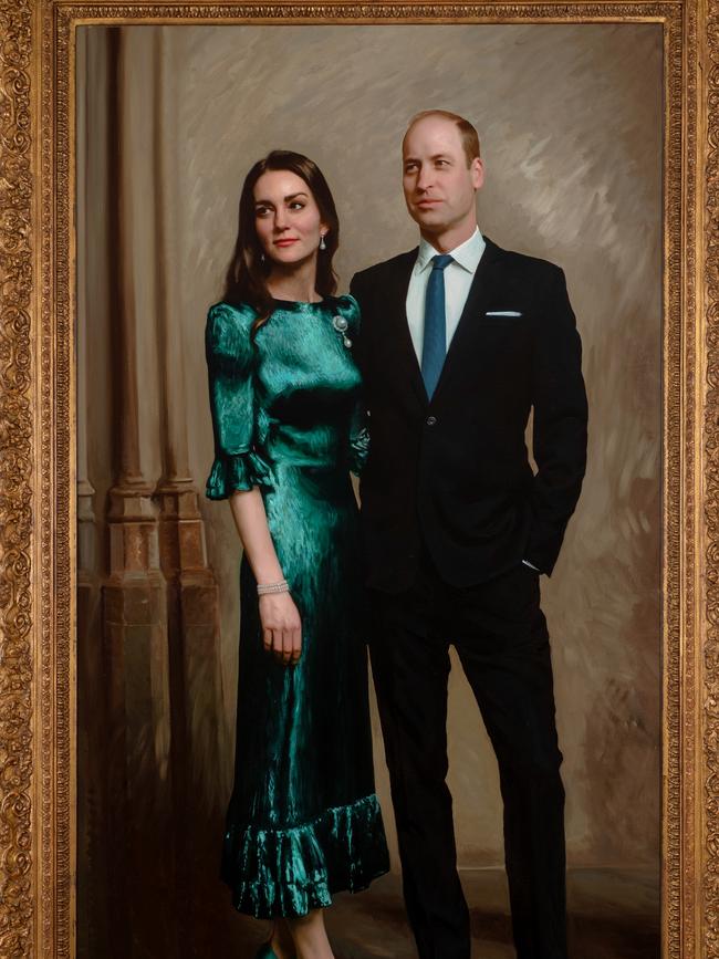 Kate Middleton wore The Vampire’s Wife in this official portrait. Picture: Jamie Coreth/Fine Art Commissions/Kensington Palace via Getty Images