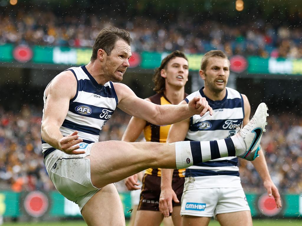 Patrick Dangerfield showed signs of his best. Picture: Michael Willson/AFL Photos via Getty Images