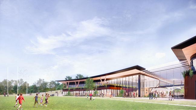 Adelaide Football Club’s artist impression of its building. Images: Supplied