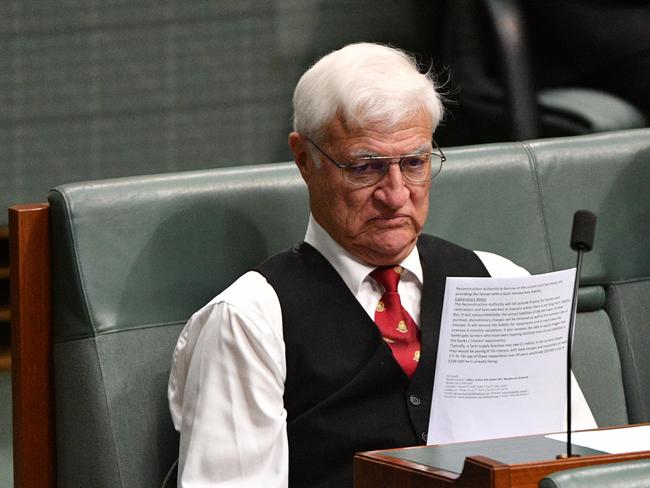 Katter's Australian Party Member Bob Katter suggested the party wanted to cut ties with Fraser Anning. Picture: AAP/Mick Tsikas