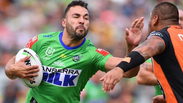 2021 NRL Round 01 - Ryan James. Canberra Raiders v Wests Tigers, GIO Stadium, 2021-03-14. Digital image by Robb Cox � NRL Photos