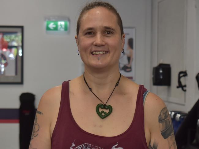 Stroke survivor Ripeka Patuwairua at Mackay’s F45. Picture: Madeleine Graham