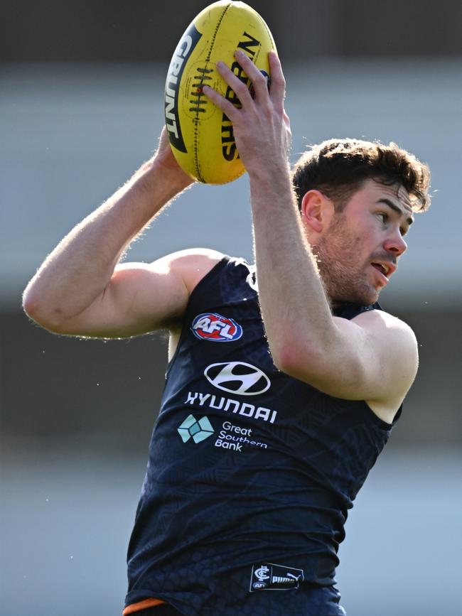 Mitch McGovern’s final kick didn’t go to plan. Picture: Quinn Rooney/Getty Images