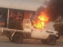 A stolen Toyota LandCruiser was found torched in Garbutt on Thursday, January 2, 2020.