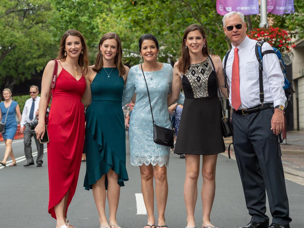 Gabrielle, Ellen, Cathy, Cate &amp; Christopher Ingram From Louisiana pictured on their way to the Sydney Opera House this afternoon.