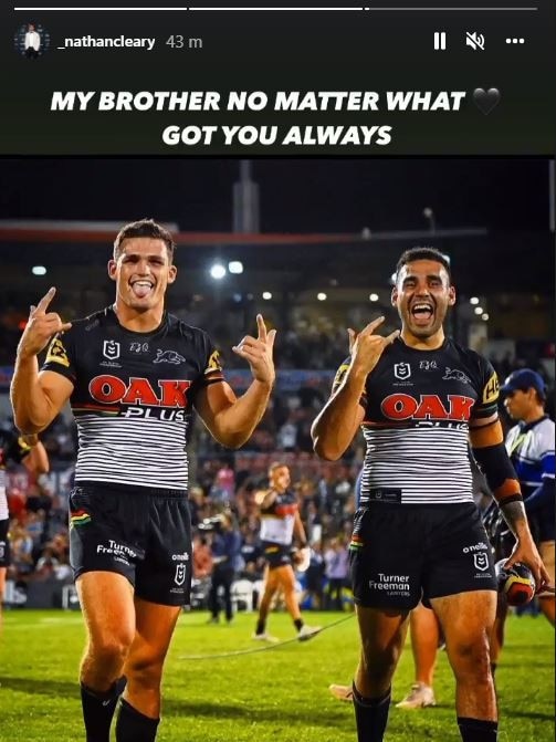 Nathan Cleary's Instagram post on Wednesday.