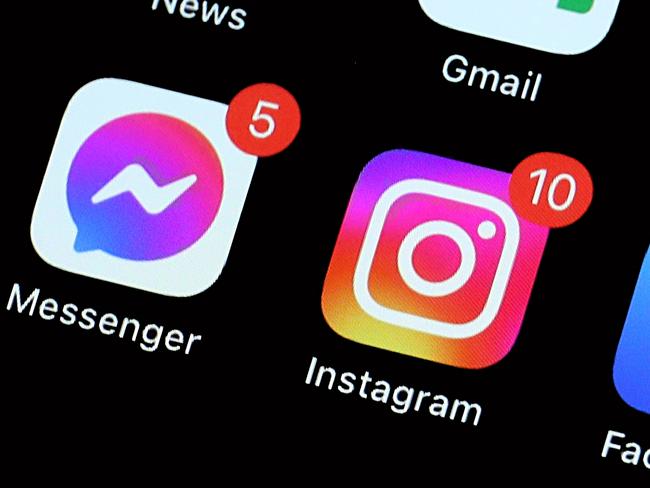 SYDNEY, AUSTRALIA - NewsWire Photos JANUARY 20, 2023: Editorial generic stock image of an iPhone with the popular apps: Instagram, Messenger and Facebook prominent on its home screen. Picture: NCA NewsWire / Nicholas Eagar