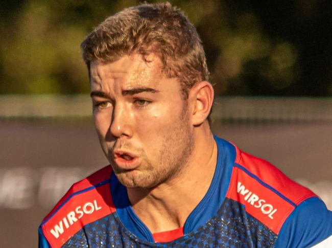 Rugby Shute Shield. Manly lock Max Douglas in action during yesterday's 27 - 21 win over Sydney University at University Oval. Pic: Adam MacDonald