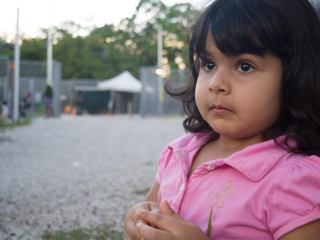 Little Melanie is stuck on Nauru. Picture: World Vision Australia