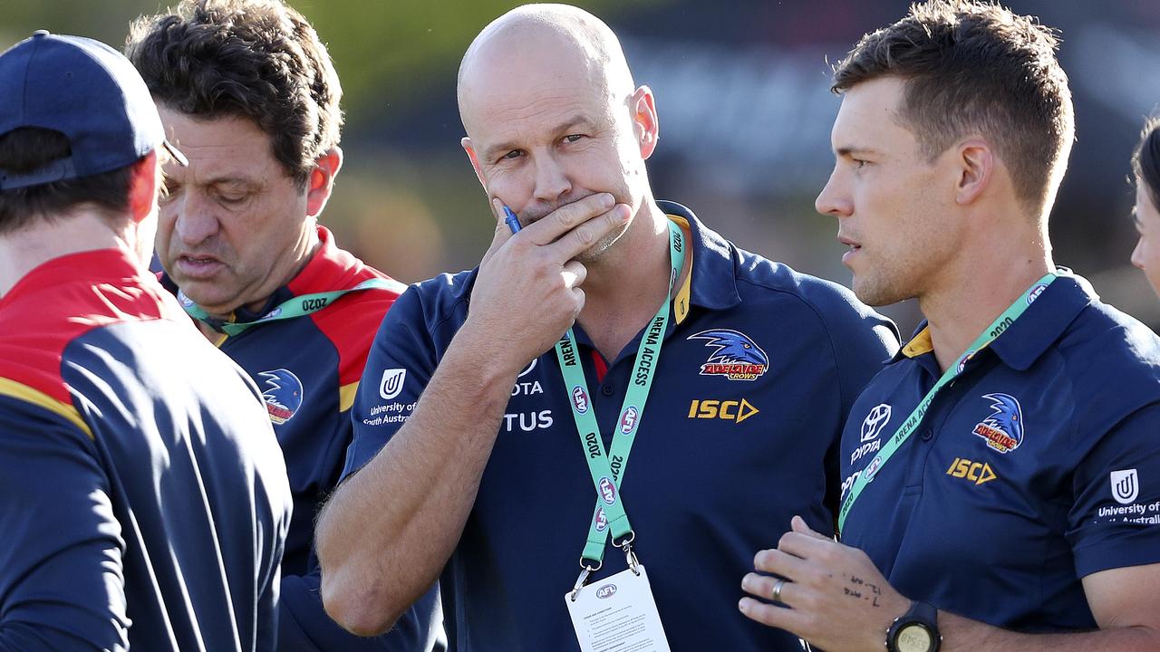 New Crows coach Matthew Nicks has plenty of headaches ahead of Round 1. Picture: Sarah Reed