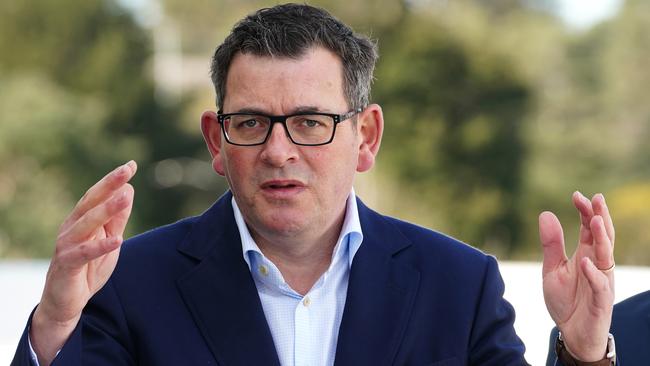 Victorian Premier Daniel Andrews finally addresses the size of his state’s ambulance crisis on Tuesday. Picture: Luis Enrique Ascui