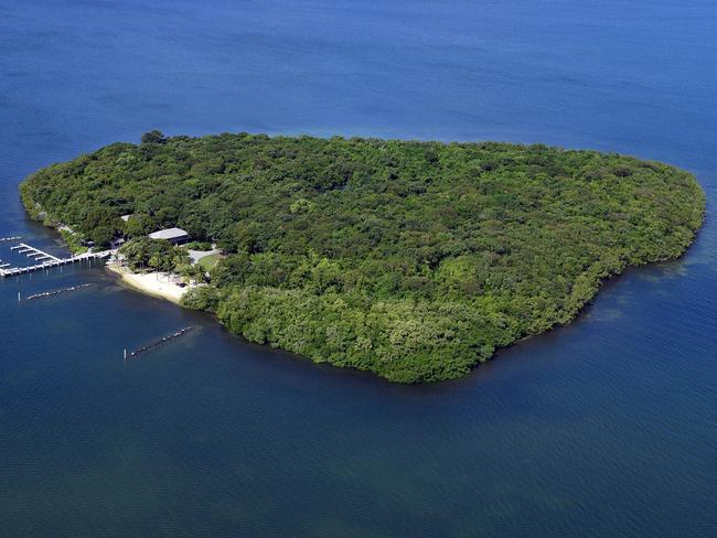 This 26 acre tree-covered private island off the coast of Miami has been put on the market for $125 million.