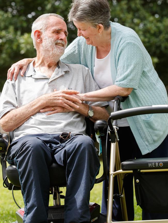 Bruce and Ronda Woodersen from South Windsor have been married for over 60 years. Photo: Tim Pascoe