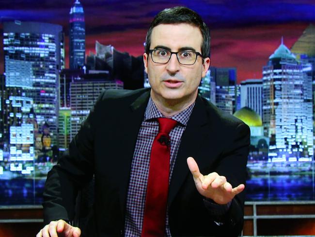 British comedian John Oliver hosts satirical US news comedy show, Last Week Tonight. Picture: Getty Images