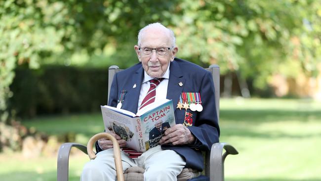 British World War II veteran Sir Tom Moore, who raised over £32 million for the NHS during the coronavirus pandemic, died after catching the disease himself. Picture: Getty