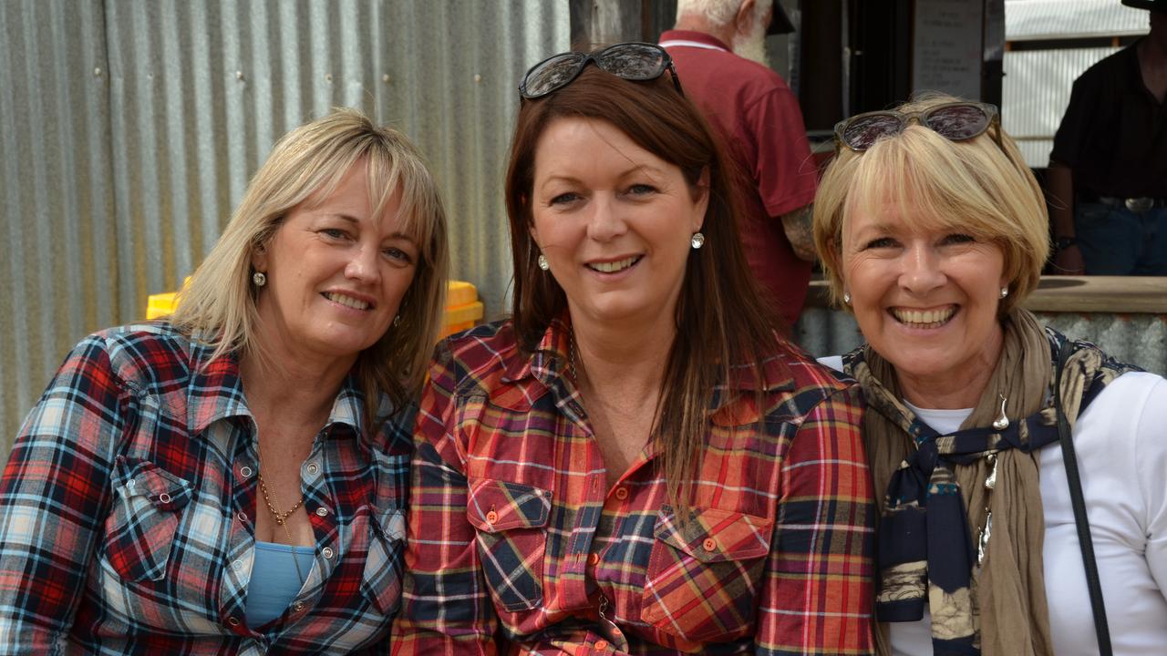 Veronica Bran, Kerri Garsden and Anita Wilkinson from Brisbane enjoyed the Burrandowan Races. Photo: Danielle Lowe / South Burnett Times