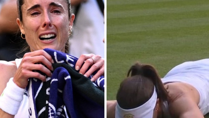French tennis player Alize Cornet suffered a horrible injury on Centre Court.