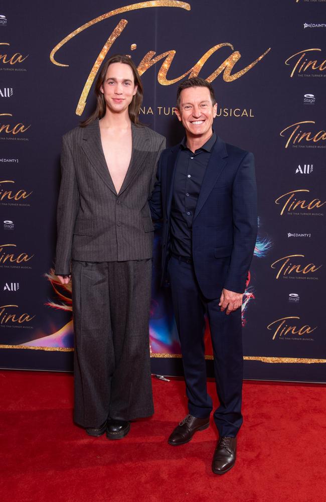 TINA The Musical opening night. Lach Preston and Rove McManus. Picture: Supplied