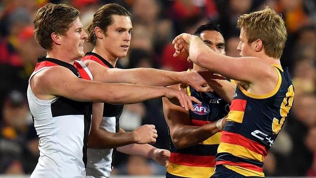 Rory Sloane was harassed all night and successfully tagged out of the game. Picture: Getty