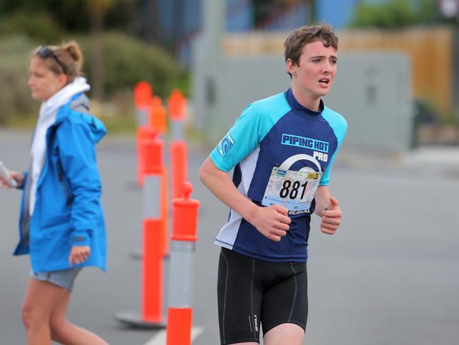 Fynn Sprott, of Kingston High school, competes in the grade 7 individual boys section.