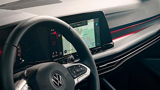 Volkswagen’s next-gen Golf has a digital dashboard and large central touchscreen.