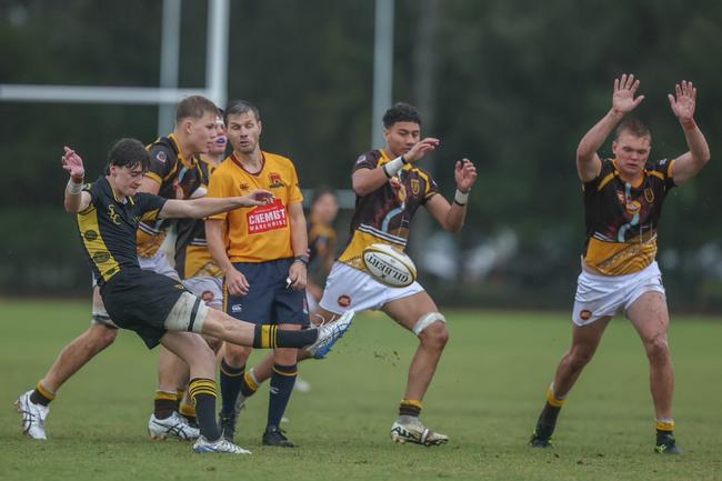 AIC First XV rugby action between St Laurence's College and Padua College.
