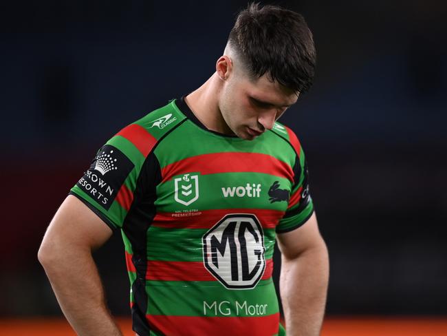 South Sydney halfack Lachlan Ilias has turned off the noise ahead of a career-defining 2024 season. NRL Imagery