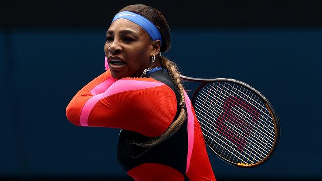 Serena Williams was dominant on Monday. Picture: Cameron Spencer/Getty Images