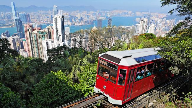 Tourist tram at the Peak