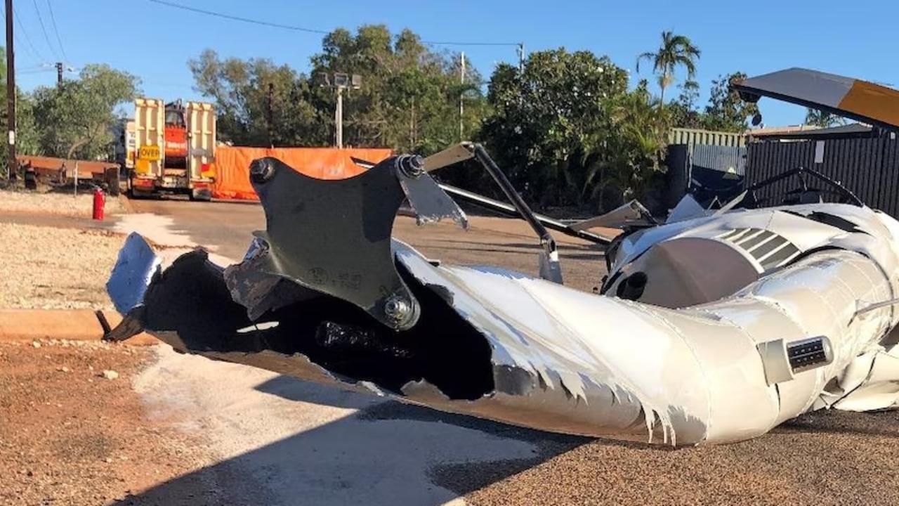 The tail rotator gear box on the helicopter became overstressed and detached from the aircraft, causing it to crash.