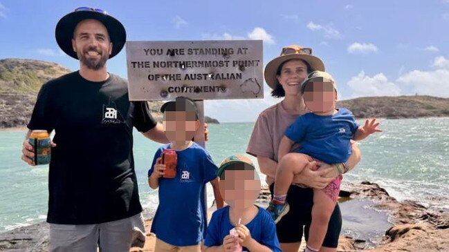 Dr David Hogbin (left) has been identified as the victim of a Queensland crocodile attack. He was on holiday with his wife, Jane (right), and children.