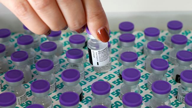 The first vials of the Pfizer-BioNtech COVID-19 vaccine will be imported this month. Picture: AFP