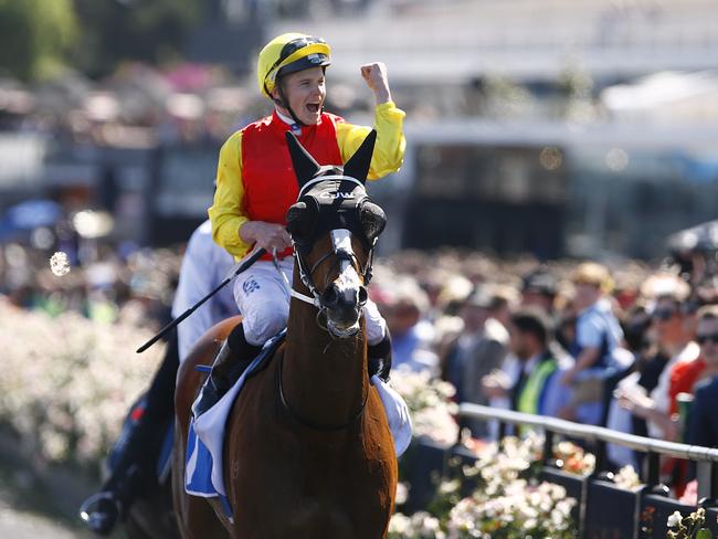 James McDonald isn’t one to shy away from a decent celebration. Picture: Wayne Ludbey