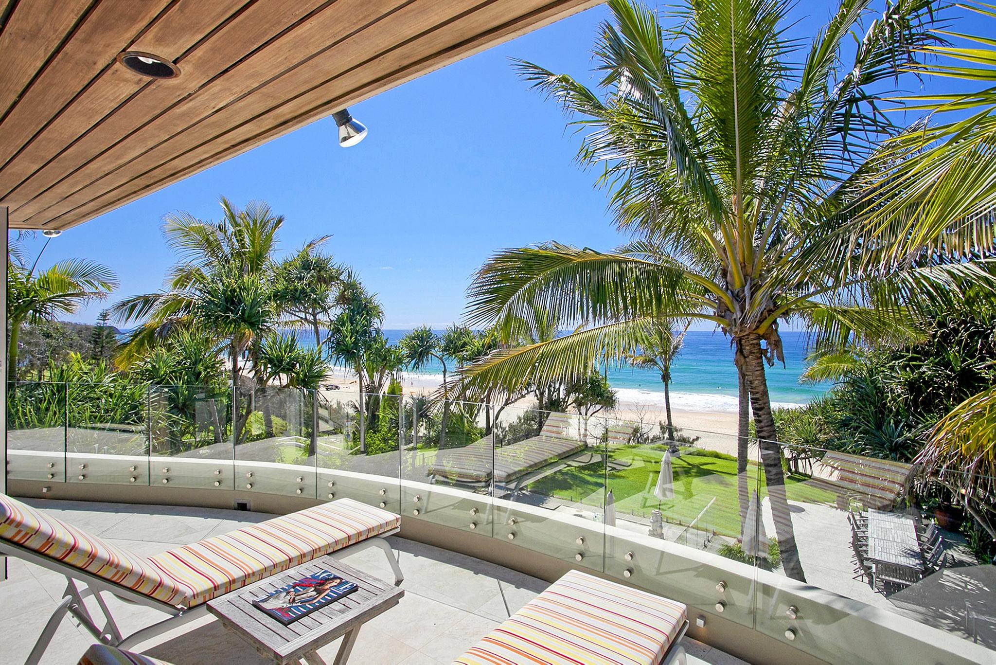 The house has party-sized balconies and terraces.