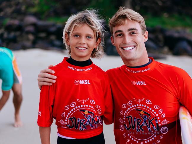 GOLD COAST, QUEENSLAND, AUSTRALIA - APRIL 26: Surfers in the Juraki Teams Challenge at the Bonsoy Gold Coast Pro on April 26, 2024 at Gold Coast, Queensland, Australia. (Photo by Andrew Shield/World Surf League)