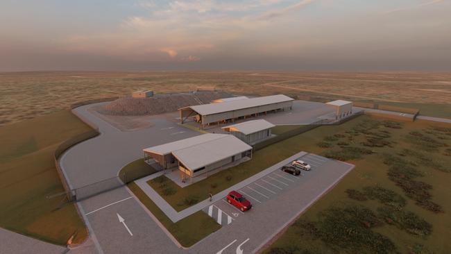 An artist’s impression of the proposed aviation fuel farm at RAAF Base Tindal. Picture: Supplied