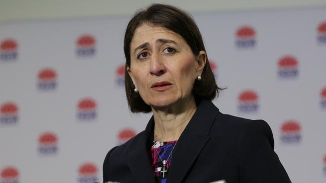 Premier Gladys Berejiklian’s leadership is in question. Picture: NCA NewsWire / Christian Gilles