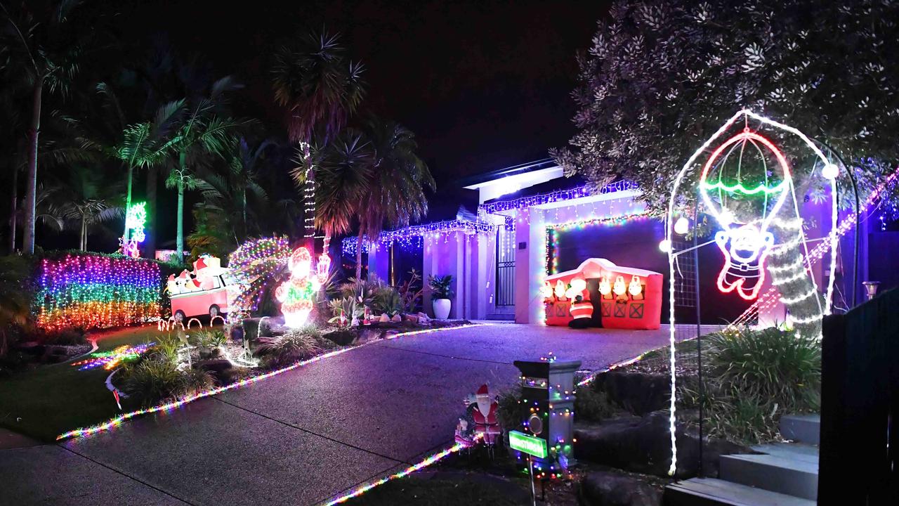 Christmas lights on Rainsford Place, Buderim. Picture: Patrick Woods.