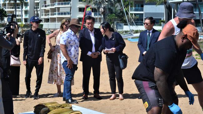 South Korean visitors were greeted with a special Kup Murri feast at the Strand.