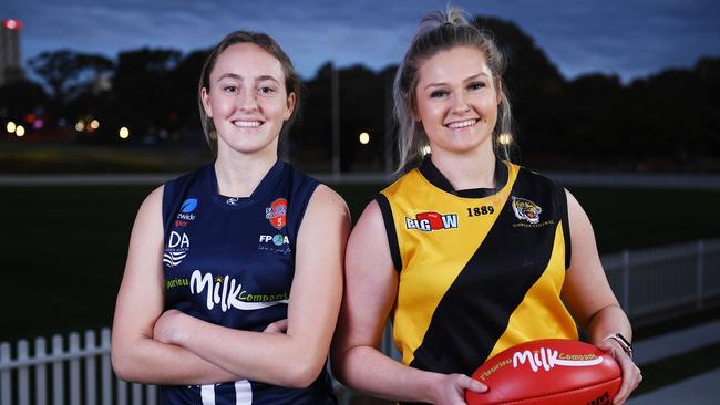 Tegan Nottle (right), pictured with Lauren Clifton, was the player of the championships in 2019. Picture: Mark Brake