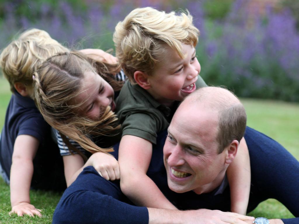 Prince William with his children, Prince George, Princess Charlotte and Prince Louis. Picture: Instagram