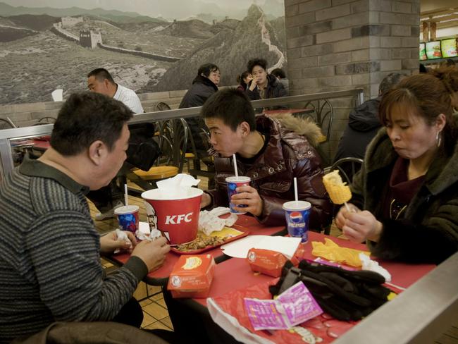 KFC is so dominant in China that Colonel Sanders’ image is often a more common sight than that of Chairman Mao. Source: Bloomberg