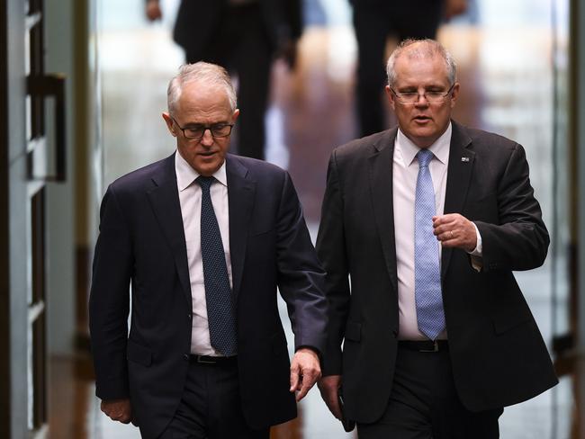 Scott Morrison, with this predecessor Malcolm Turnbull, says he has had a gutful of political inflighting.