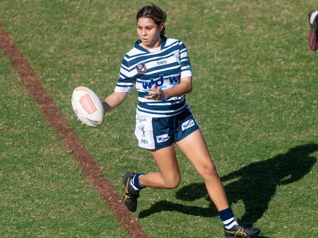 Sistaz’ Talia Corrie scored a brace against Northern Sharks. Picture: Che Chorley